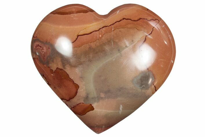 Wide, Polychrome Jasper Heart - Madagascar #239079